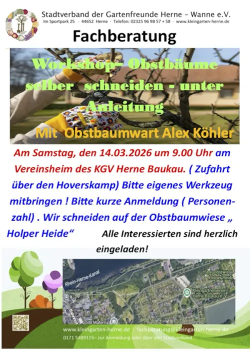 Flyer Workshop Obstbaumschnitt