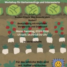 Schaukasten: Workshop Dein grüner Start ins Gartenjahr